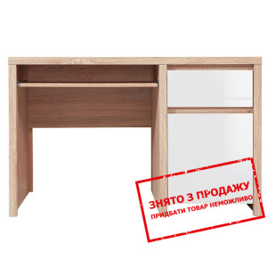 Стіл комп'ютерний Каспіан Дуб сонома/білий глянець...